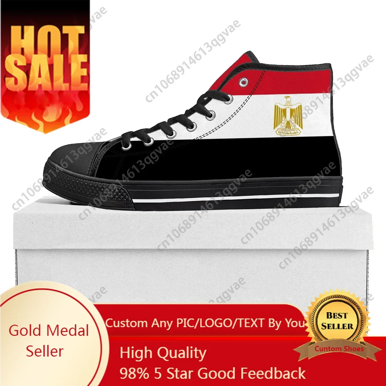 Women Shoes Egypt - Mısır Bayrağı Yüksek Top Spor Ayakkabı