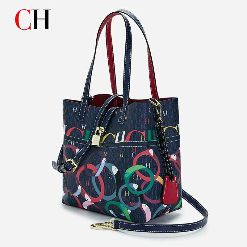 Women Shoes Zipper - CH Kadın Büyük Kapasiteli Desenli Omuz