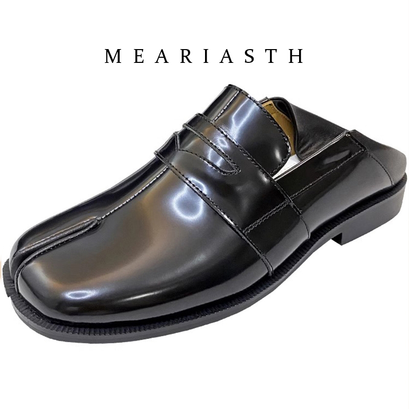 Women'S Shoes Loafers Black - Siyah Tabi Ayakkabılar Kadınlar için Bölmeli
