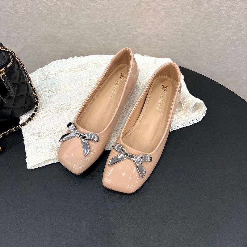Loafer Flat Women - Art Style Bow Düz Ayakkabı Kadın