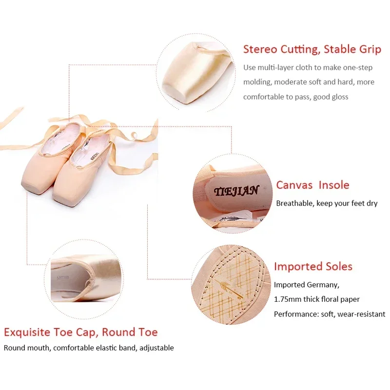 Women'S Xc Shoes - TIEJIAN Profesyonel Bale Pointe Ayakkabıları Kanvas