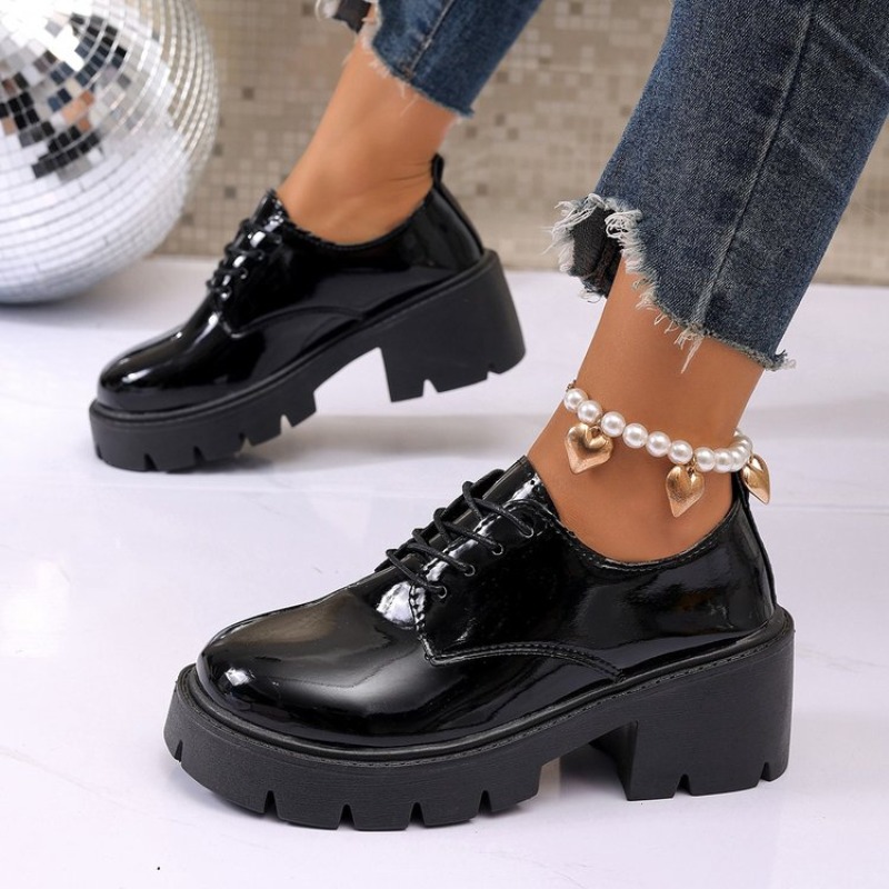 Women'S Shoes Loafers Black - 2026 Yeni Kadın Bahar Siyah Platform