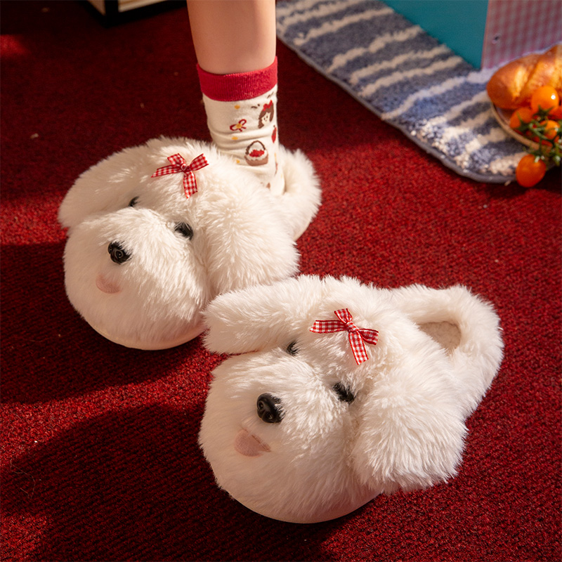 Women'S Shoes Hush Puppies - ZUOFU Kadın Sevimli Malta Köpeği Desenli