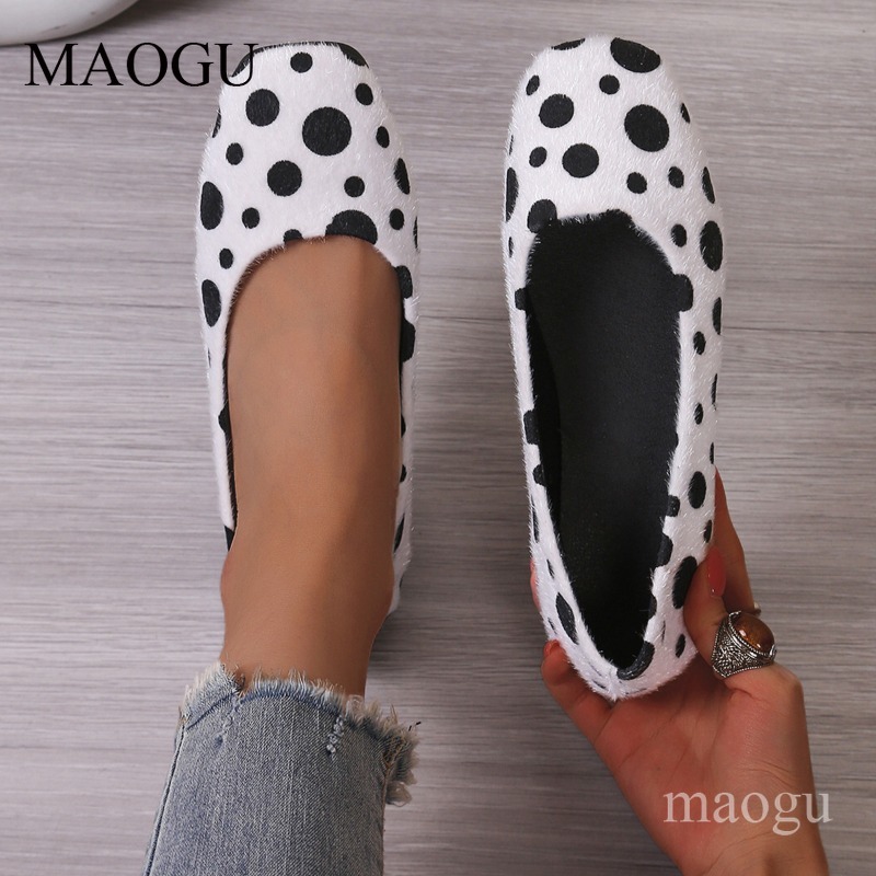 Kadın Puantiyeli Tüylü Kürk Dü - Loafer Flat Women incelemesi ve fiyatı