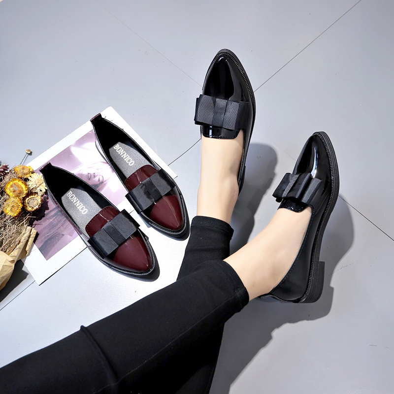 Siyah/Şarap Kırmızısı Rugan De - Women Shoes Black incelemesi ve fiyatı