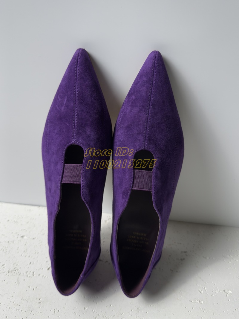 Mor Süet Sivri Burunlu Babetle - Women Shoes For Winter incelemesi ve fiyatı