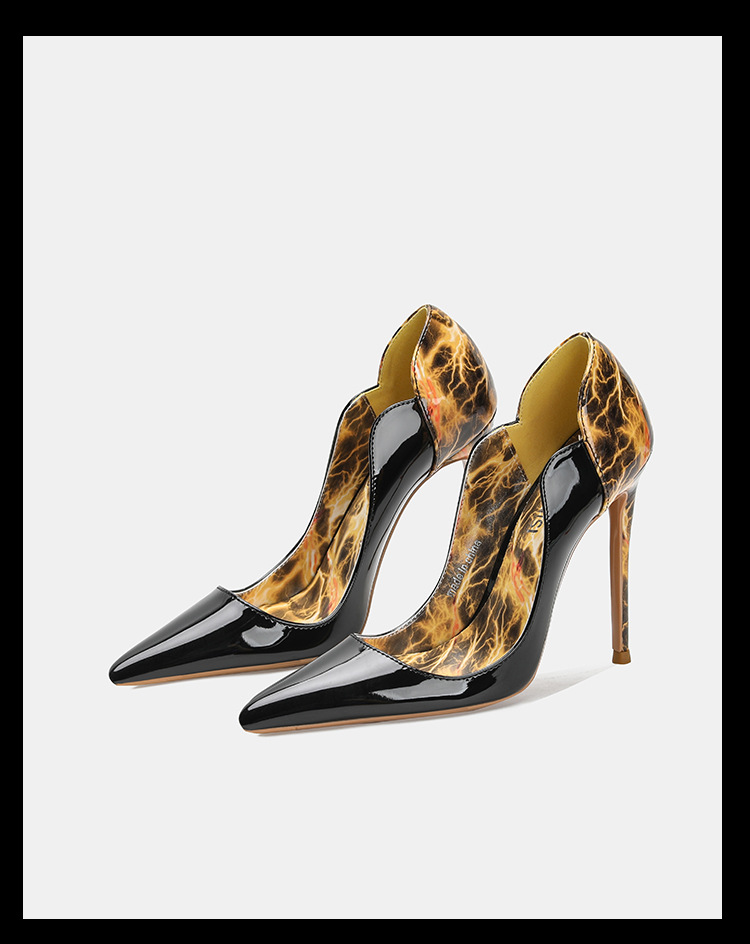 Elektrikli Işıltılı Leopar Des - Court Heel Pointed incelemesi ve fiyatı