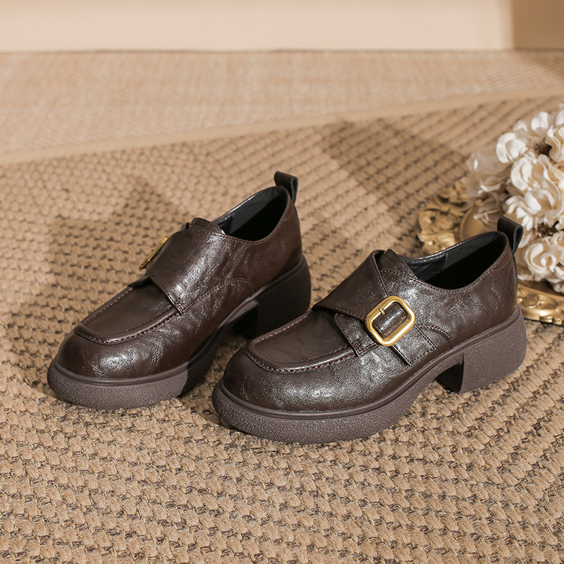 Hakiki Deri İngiliz Tarzı Siya - Women'S Shoes Loafers Black incelemesi ve fiyatı