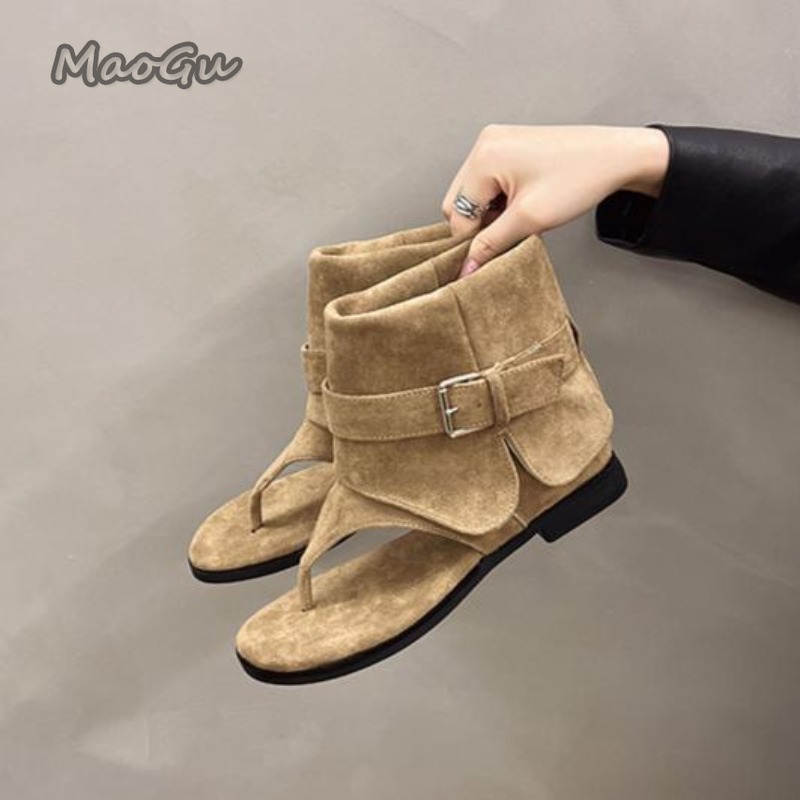 Süet Tanga Kadın Gladyatör San - Thong Flat Sandal incelemesi ve fiyatı