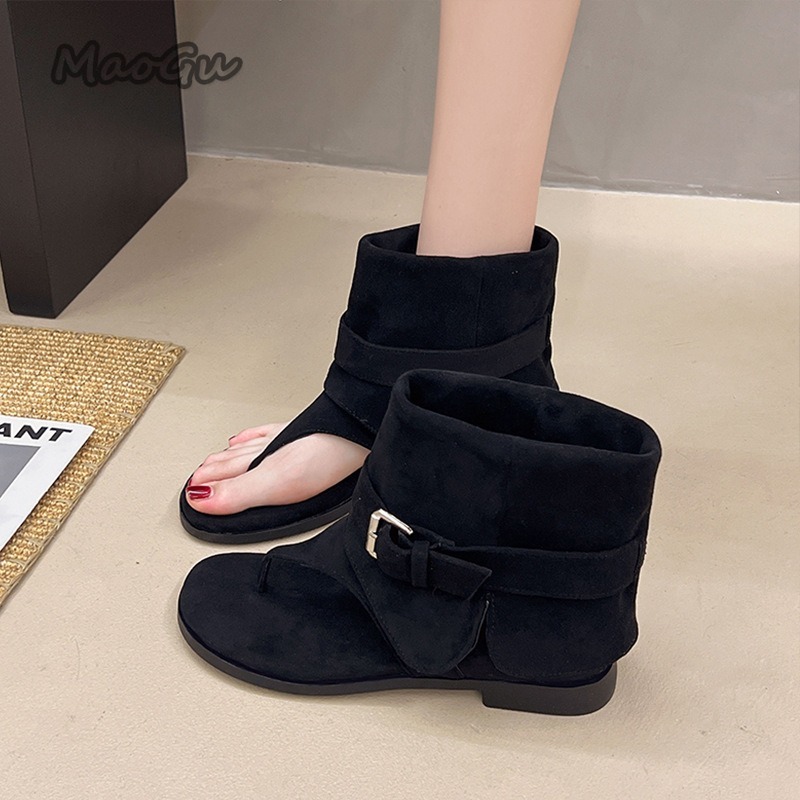 Süet Tanga Kadın Gladyatör San - Thong Flat Sandal incelemesi ve fiyatı